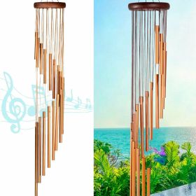 35\' Outdoor Wind Chimes Large 18 Tubes Deep Tone Chapel Bells For Garden Decor