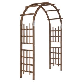 7ft Garden Arch Dark Brown