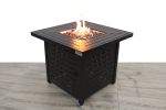 living Source International 25" H x 30" W Steel Propane/Natural Gas Fire Pit Table