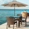 Sunbrella Patio 9 FT Outdoor Market Umbrella with Crank and Push Button Tilt