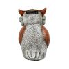 Garden Statue Owl Figurines,Solar Powered Resin Animal Sculpture with 5 Led Lights for Patio,Lawn, Garden Decor