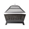 25.98'' Square IRON FIRE PIT OUTDOOR