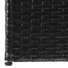 Patio Storage Box Black 59"x39.4"x39.4" Poly Rattan