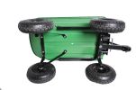 Folding car Poly Garden dump truck with steel frame, 10 inches. Pneumatic tire, 300 lb capacity body 55L Green