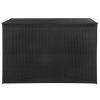 Patio Storage Box Black 59"x39.4"x39.4" Poly Rattan