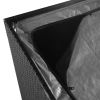 Patio Storage Box Black 59"x39.4"x39.4" Poly Rattan