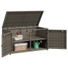 Patio Storage Cabinet Gray 43.3"x21.7"x23.8" Poly Rattan