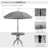 Outdoor dining table and chair package with umbrella