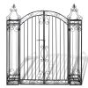 Ornamental Garden Gate Wrought Iron 4'x8"x4' 5"