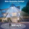 Solar Flood Light Outdoor 218 LED 2000LM;  6500K - 270¬∞Adjustable 3 Heads Solar Light;  Motion Sensor 26ft;  Waterproof IP65 Solar Powered