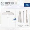 Outdoor beach umbrella-Cream White