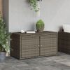 Patio Storage Cabinet Gray 43.3"x21.7"x23.8" Poly Rattan