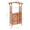 Pergola with Gate 45.7"x15.7"x80.3" Solid Firwood