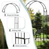 Garden Arch Arbor Trellis with Gate Patio Plant Stand Archway