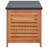 Patio Storage Box 59.1"x19.7"x21.7" Solid Wood Eucalyptus