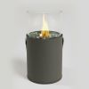 Grey Mini Fire Pit, Tabletop Fire Pit, Ethanol Fire Pit, Portable Fireplace for Indoor & Garden for Dinner Parties, Home Decoration