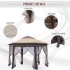 Pop Up Gazebo Party Tent-Coffee and Beige