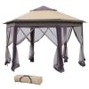 Pop Up Gazebo Party Tent-Coffee and Beige