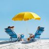 63*65*82cm Short Oxford Cloth Silver White Aluminum Tube Bearing 100kg Beach Chair Blue