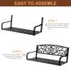 50" Iron&PVC Outdoor Courtyard Decoration Park Leisure Bench