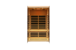 Two person wide space hemlock double doors great glass luxury indoor Far infrared sauna room