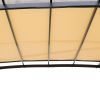 12 x 9 Ft Outdoor Pergola Patio Gazebo,Retractable Shade Canopy,Steel Frame Grape Gazebo,Sunshelter Pergola for Gardens,Terraces,Backyard