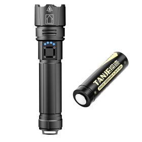 30W White Laser Telescopic Focusing Flashlight (Option: BlackA Battery)