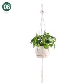 Handmade Woven Flower Pot Net Pocket Hanging Gardening (Option: Style 6 100cm)