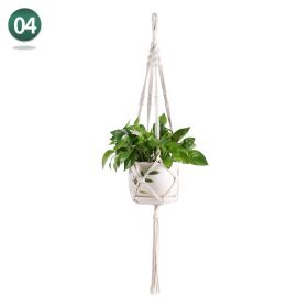 Handmade Woven Flower Pot Net Pocket Hanging Gardening (Option: Style 4 100cm)