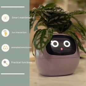 Facial Expression Control Intelligent Flower Pot (Option: Purple-Small)