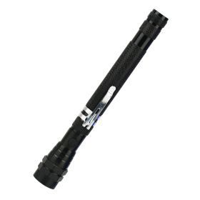 Flashlight Telescopic Rotating Aluminum Alloy LED Magnet To Pick Up Work Light (Color: Black)