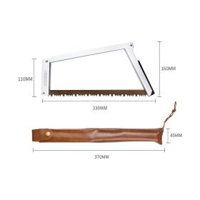 Wood Portable Strap Detachable Aluminum Alloy Handheld Folding Saw (Option: Silvery)