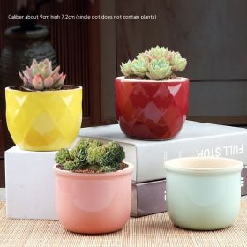 Succulent Bonsai Braised Purple Sand Simple Small Flower Pot (Option: 047 Benefits Style 4-Ceramic Medium)