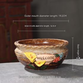 Ceramic Large Diameter Succulent Flowerpot (Option: 34Style-Ceramic)