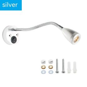 LED Hose 12v 24V DC Voltage Reading Lamp (Option: Silver-2W 4000K neutral light)