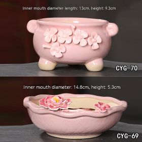 Ceramic Large Diameter Succulent Flowerpot (Option: 55style-Ceramic)