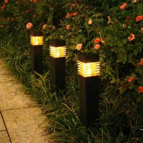 Solar Lawn Ground Lamp Courtyard Garden (Option: Square Light Yellow Light)