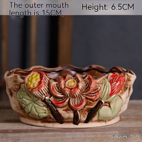 Ceramic Large Diameter Succulent Flowerpot (Option: 31Style-Ceramic)