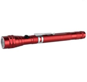 Aluminum Alloy Telescopic Rotating Hose Flashlight (Color: Red)