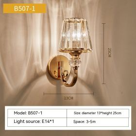 Eye Protection Wall Lamp Simple Modern Stair Aisle Living Room Wall Lamp (Option: Lamp With Switch-507 Single Head)