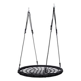 Detachable Spider Web Tree Swing Outdoor Safe and Durable Kids Hanging Platform Swing Seat for Children Adults Backyard Garden (size: 40 inches)