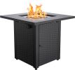 LEGACY HEATING Propane Fire Pit Table, 50,000 BTU Square Fire Table, Fire Pit Propane for Outside Patio, Add Warmth and Ambience to Gatherings and Par