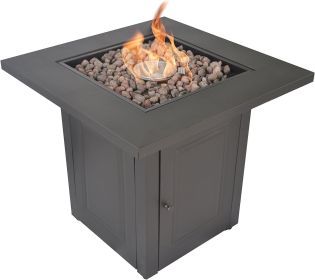 LEGACY HEATING Propane Fire Pit Table, 50,000 BTU Square Fire Table, Fire Pit Propane for Outside Patio, Add Warmth and Ambience to Gatherings and Par (Material: Stainless Steel, Color: Mocha)