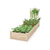 Yard Multi Usage Garden bed with Wooden Planter