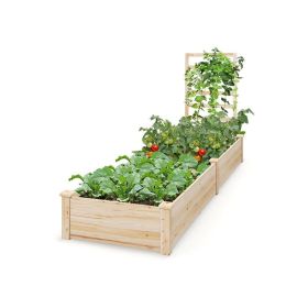 Yard Multi Usage Garden bed with Wooden Planter (Type: Style C, Color: As pic show)