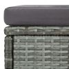 6 Piece Patio Lounge Set with Cushions Poly Rattan Gray