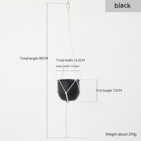 Metal Iron Art Hanging Hanging Pots Home Decoration (Color: Black)