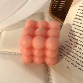 Creative Rubik's Cube Aromatherapy Candle Lamp (Color: Pink)