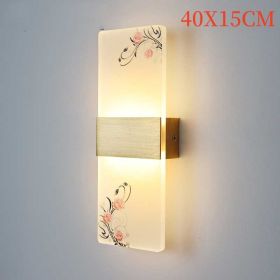 Plum, Orchid, Bamboo, Chrysanthemum LED Bedside Lamp (Option: Rose-40x15cm-Natural Light)